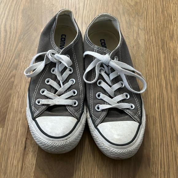 Converse Shoes - Converse Women’s Gray White All Star Low Top Lace Up Sneakers Canvas Shoes